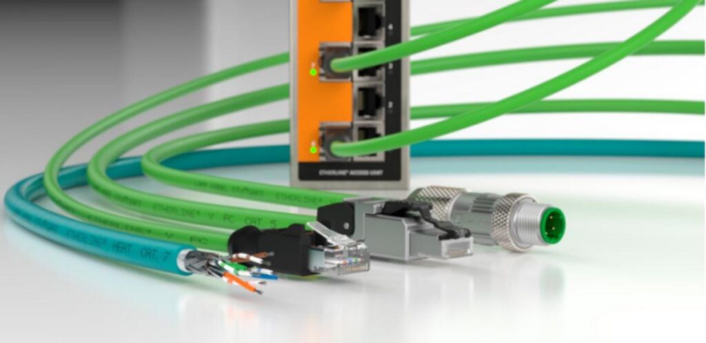 Przewody dedykowane Ethernetowi w wersji przemysłowej.